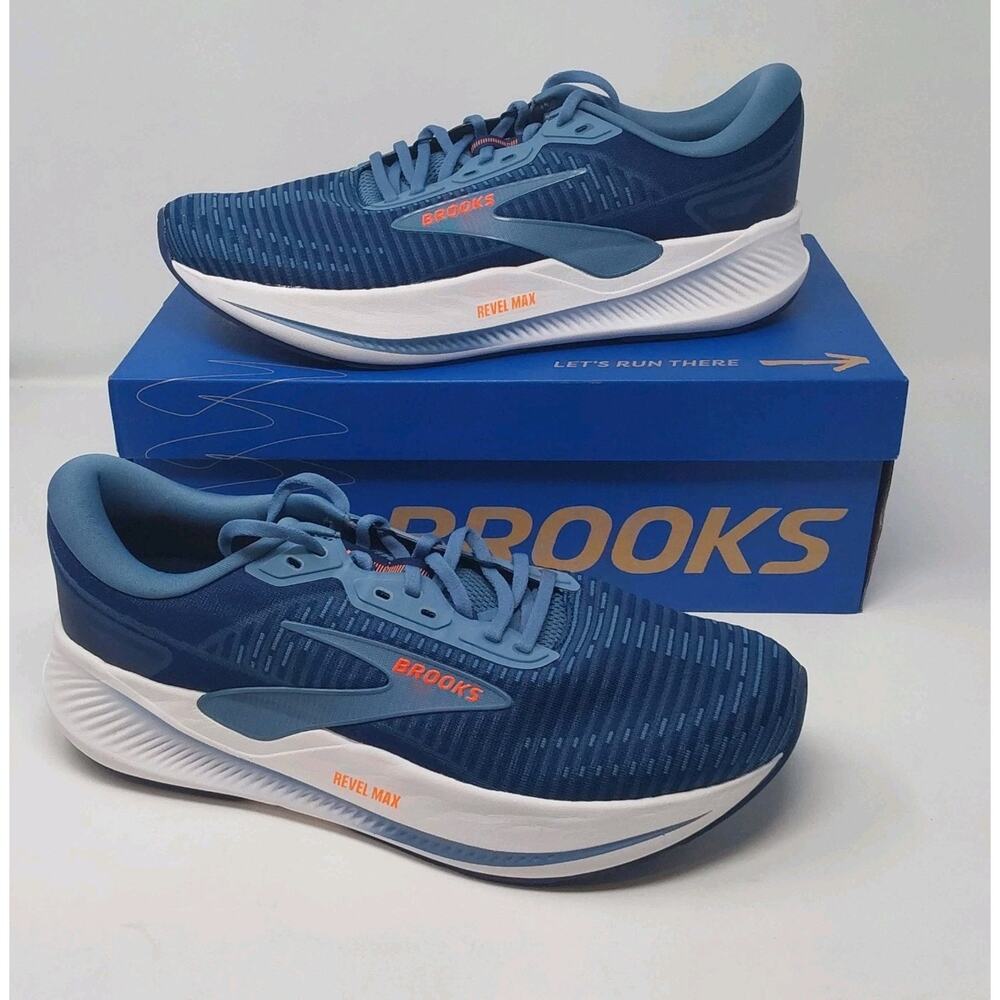 Brooks Revel Max Men’s Size 12 Blue Running Shoes DNA Loft Cushion 110482 1D 497